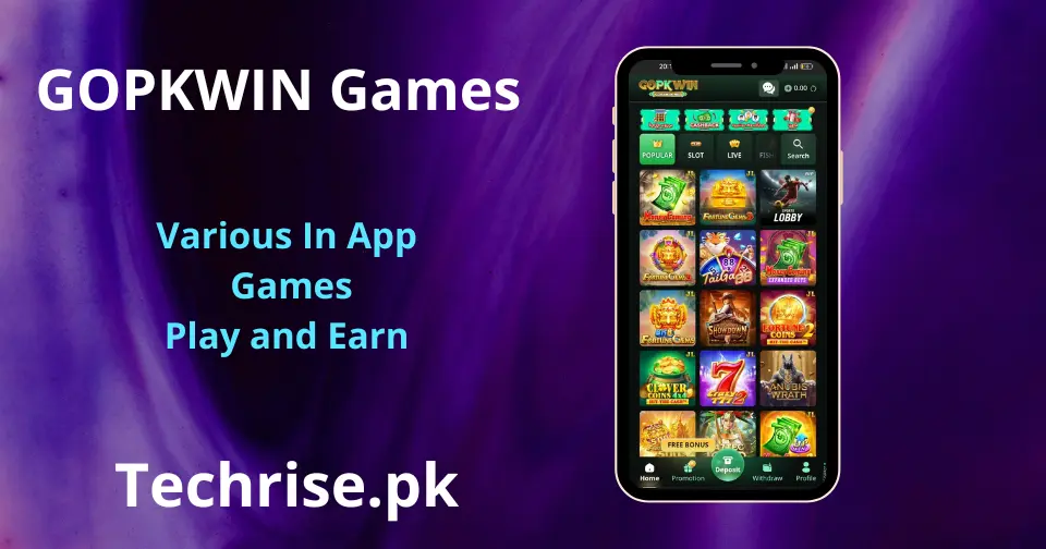 Explore various in-app games including Teen Patti, slots, and card games.
Play online games on GOPKWIN and enjoy exciting entertainment features.
