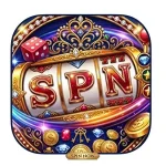 Official SPN app icon featuring a golden slot reel and dice design. SPN gaming app logo representing the platform on Techrise.pk.