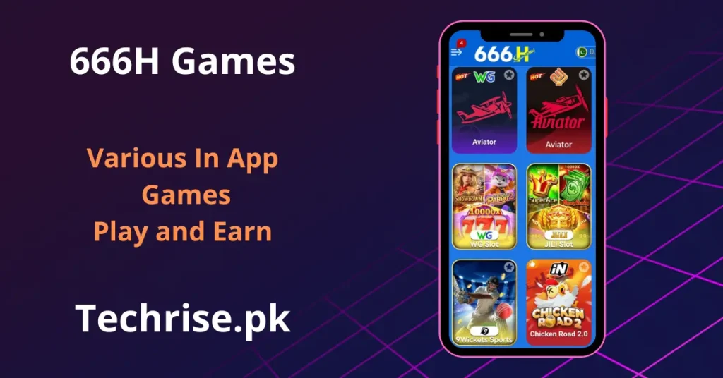 666H casino games screen showing Aviator, slot games, sports and Chicken Road 2.0